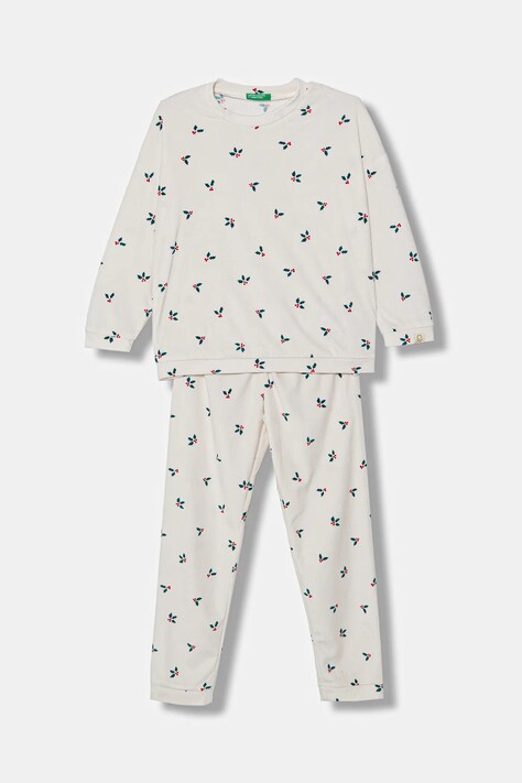 United Colors of Benetton piżama dziecięca 2-pack kolor beżowy 312W0P09R