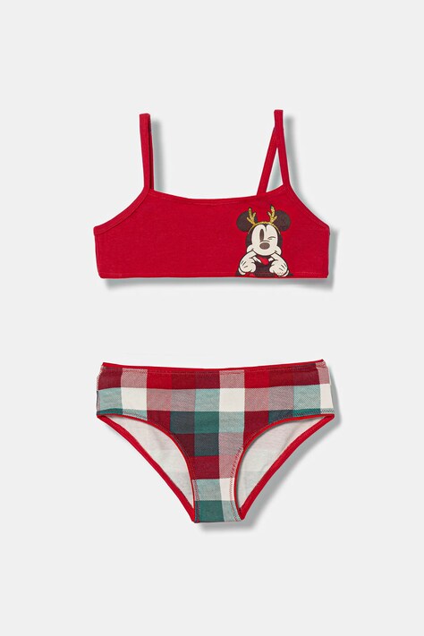 United Colors of Benetton biustonosz i figi dziecięce kolor czerwony 3MC10K030