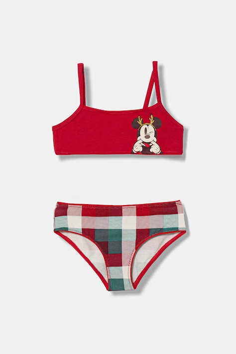 Παιδικό σουτιέν και σλιπ United Colors of Benetton χρώμα: κόκκινο, 3MC10K030