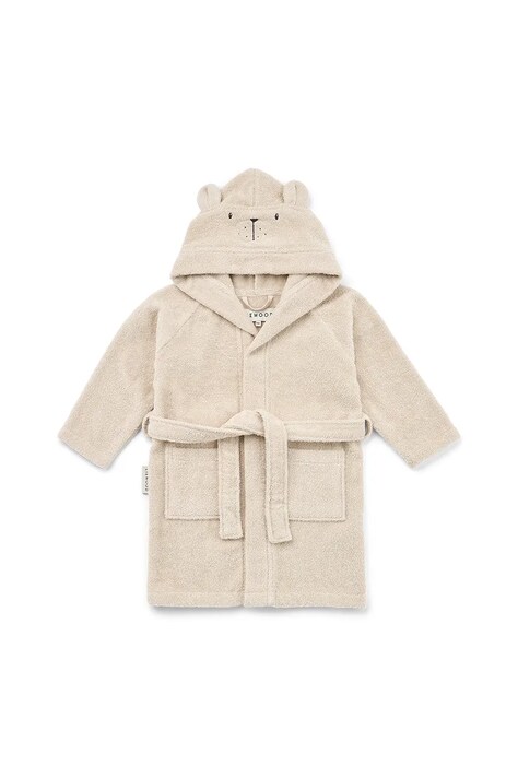 Παιδικό βαμβακερό μπουρνούζι Liewood Lily Polarbear Bathrobe χρώμα: μπεζ, LW20312