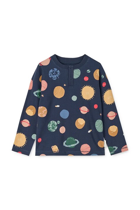 Liewood piżama dziecięca Wilhelm Printed Pyjamas Set kolor granatowy wzorzysta LW20361