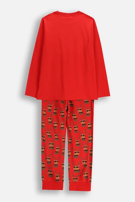 Dětská bavlněná pyžamová souprava Coccodrillo červená barva, MERRY XMAS