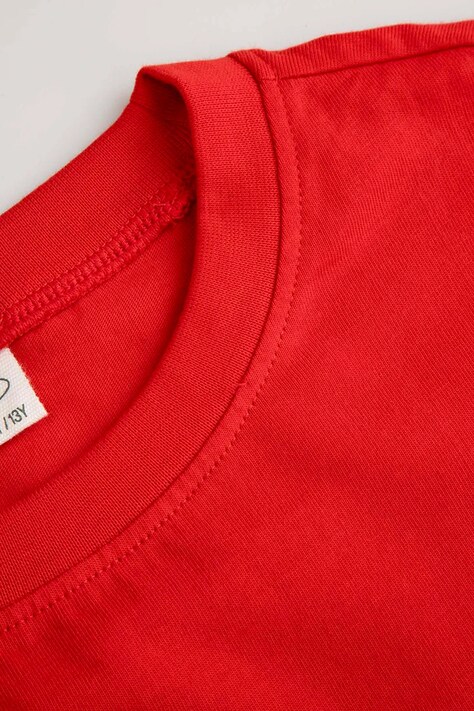 Coccodrillo komplet piżamowy dziecięcy bawełniany kolor czerwony wzorzysta MERRY XMAS