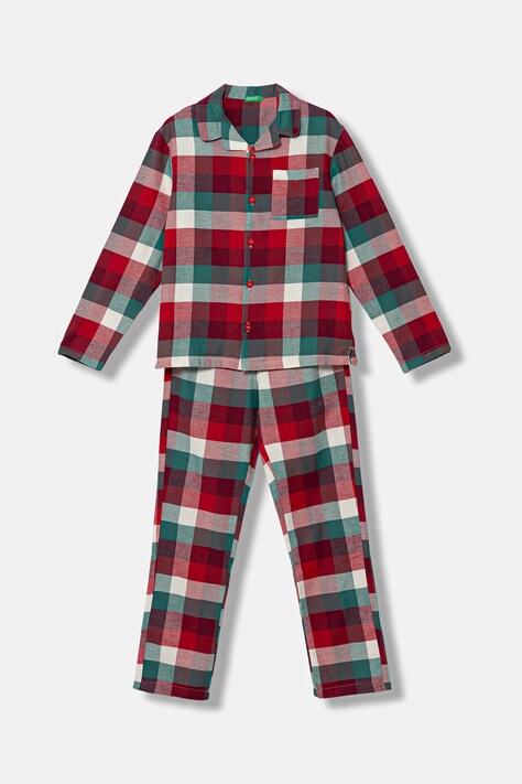 United Colors of Benetton pijamale de bumbac pentru copii cu imprimeu, 40EP0P009