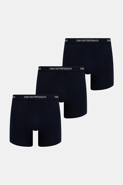 Emporio Armani Underwear boxeri 3-pack culoarea bleumarin, EM000259 AF14132