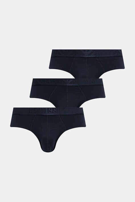 Emporio Armani Underwear slipy 3-pack kolor granatowy EM000258 AF10780
