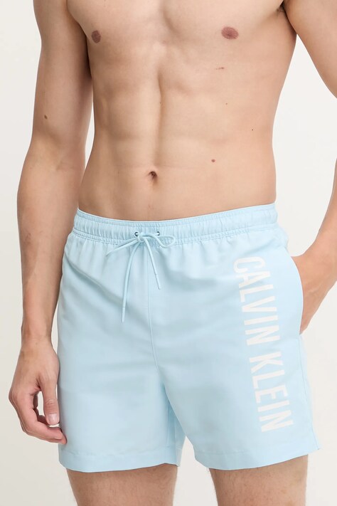 Plavkové šortky Calvin Klein modrá barva, LV00N61092