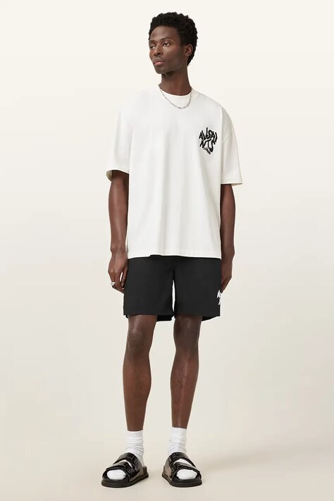 Plavkové šortky AllSaints ORLANDO černá barva, M016WC