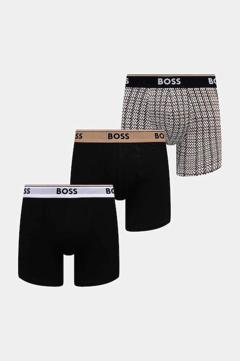 BOSS boxeri 3-pack culoarea negru, 50531685