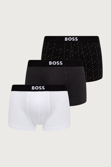 BOSS Boxeri pentru bărbați din bumbac Trunk 3P BOSS ONE D pachet de 3 bej 50549832
