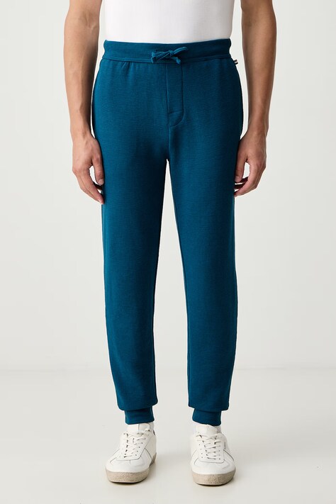 BOSS Trenirka moška Waffle Pants Cuff vijolična klasičen pas 50535878