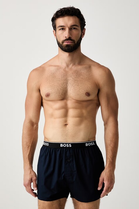 BOSS bokserki męskie bawełniane 2P Boxer Shorts EW 2-pack białe 50545913