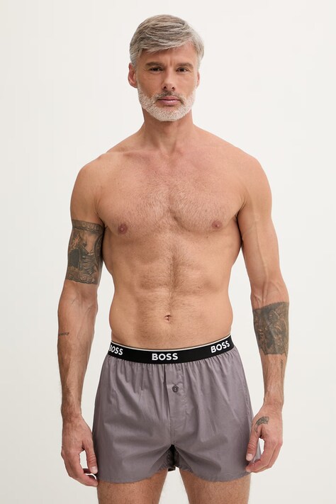 BOSS bokserki męskie bawełniane 2P Boxer Shorts EW 2-pack czarne 50545913