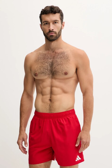 adidas Performance pantaloni scurți de baie Essentials culoarea roșu, JX2669