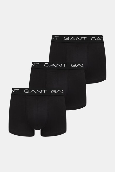 Gant bokserki dopasowane męskie 3-pack czarne 900023003