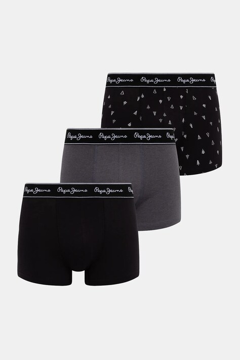 Pepe Jeans bokserki 3-pack kolor czarny PMU11192