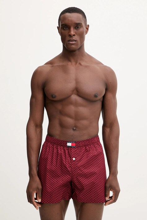 Bavlnené boxerky Tommy Hilfiger bordová farba, UM0UM03712