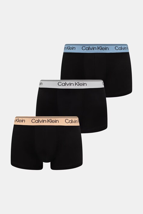 Calvin Klein Underwear moške oprijete boksarice paket 3 kosov črne LV00NB4409