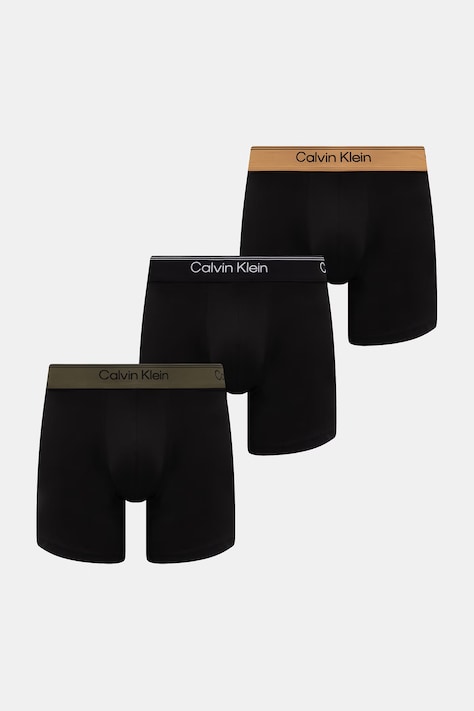Calvin Klein Underwear bokserki dopasowane męskie 3-pack czarne LV00NB4410