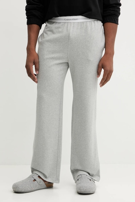 Bavlnené pyžamové nohavice Calvin Klein Underwear šedá farba, s potlačou, LV00NM2926