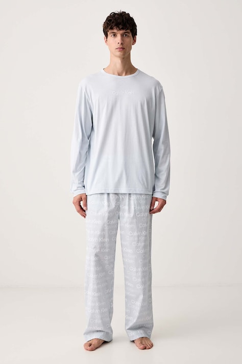 Calvin Klein Underwear Pigiama a due parti da uomo in cotone blu LV00NM2953