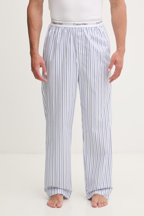 Calvin Klein Underwear pyžamové kalhoty pánské bavlněné modré LV00NM2830