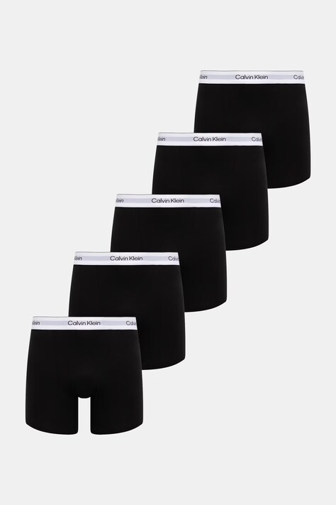 Calvin Klein Underwear boxerky pánske bavlnené s elastanom 5-pak čierne LV00NB4437