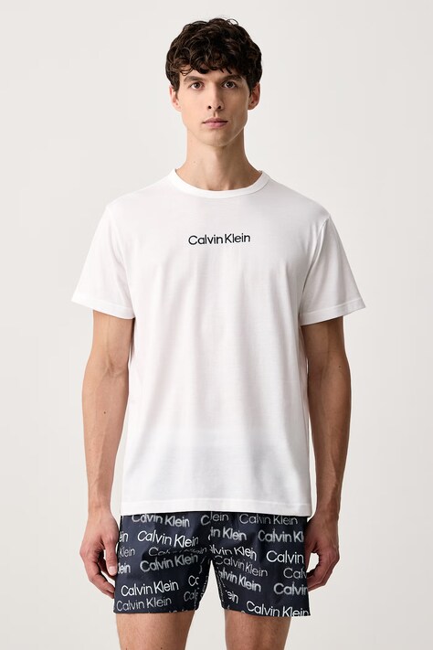 Calvin Klein Underwear Piżama męska bawełniana biała LV00NM2906
