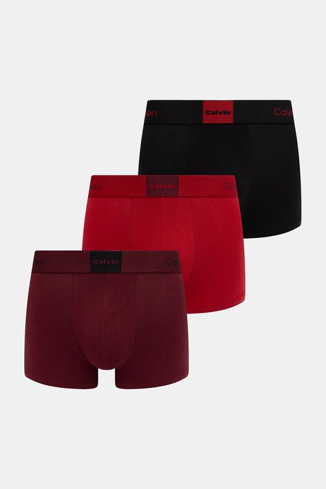 Boksarice Calvin Klein Underwear 3-pack bordo barva, LV00NB4476