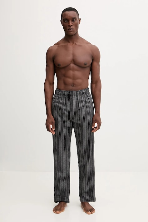Calvin Klein Underwear spodnie piżamowe bawełniane męska kolor szary wzorzysta LV00NM2923