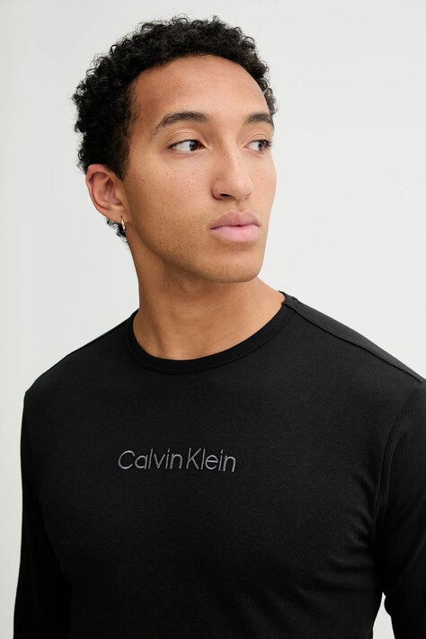 Calvin Klein Underwear piżama bawełniana męska kolor czarny wzorzysta LV00NM2956