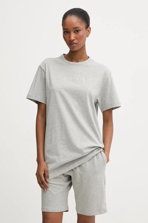 Βαμβακερές πιτζάμες Calvin Klein Underwear χρώμα: γκρι, LV00NM2960