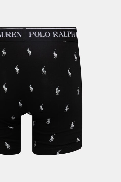 Polo Ralph Lauren боксери чоловічі бавовняні з еластаном 3 шт — AW25-BIM07B, чорний — фото 5