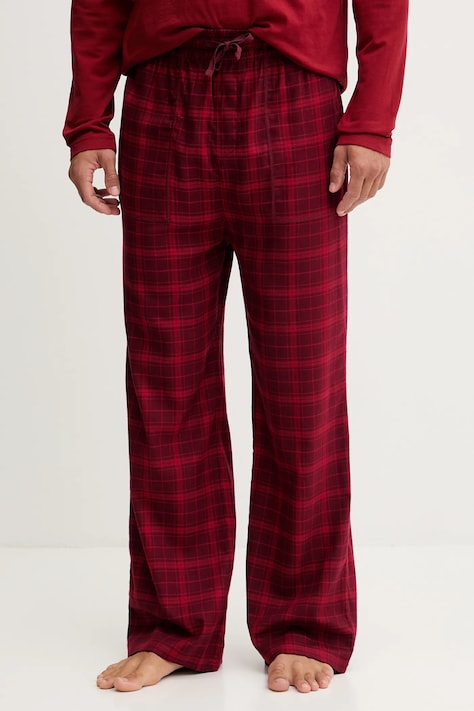 Долнище на пижама Tommy Hilfiger в бордо с десен UM0UM03668