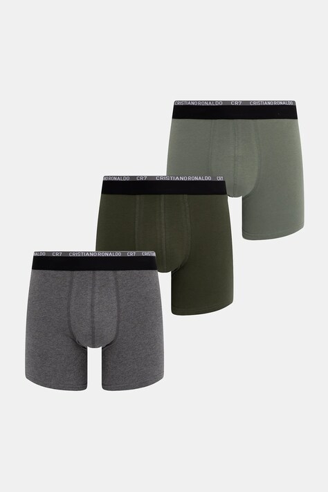 Boksarice CR7 Cristiano Ronaldo 3-pack zelena barva, 8100.49.714