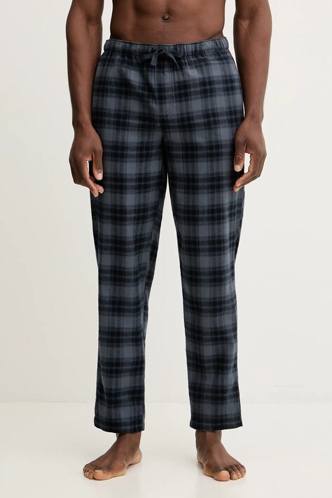 Lindbergh spodnie piżamowe bawełniane męska kolor granatowy wzorzysta 30.997527