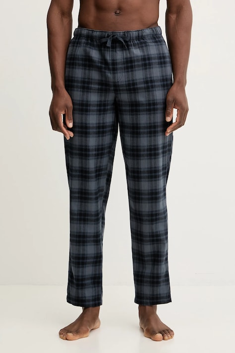 Lindbergh spodnie piżamowe bawełniane męska kolor granatowy wzorzysta 30.997527