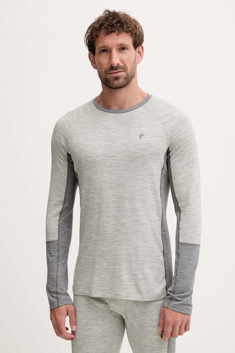 Peak Performance longsleeve funkcyjny z dodatkiem wełny Magic kolor szary G80935