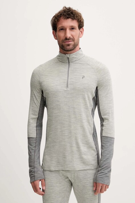 Peak Performance longsleeve funkcyjny z dodatkiem wełny Magic kolor szary G80934
