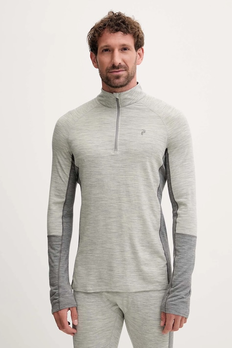 Peak Performance tricou funcțional cu mânecă lungă din lână Magic culoare neagră G80934