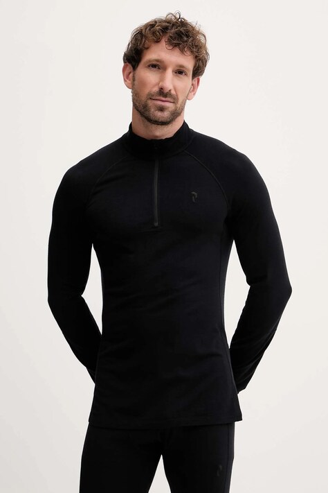 Peak Performance longsleeve funkcyjny z dodatkiem wełny Magic kolor czarny G80934