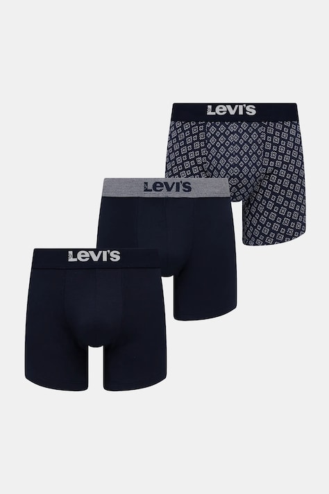Boxerky Levi's 3-pak tmavomodrá farba, 37149-1186