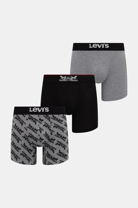 Μποξεράκια Levi's 3-pack χρώμα: μαύρο, 37149-1187