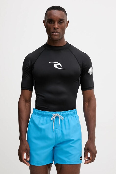 Rip Curl tricou de înot WAVES UPF culoarea negru, 16MMRV