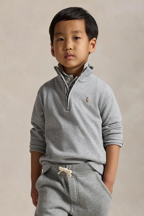 Суичър Polo Ralph Lauren в сиво с изчистен дизайн 322952436002