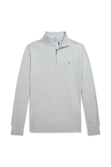 Polo Ralph Lauren bluza kolor szary gładka 323952436002