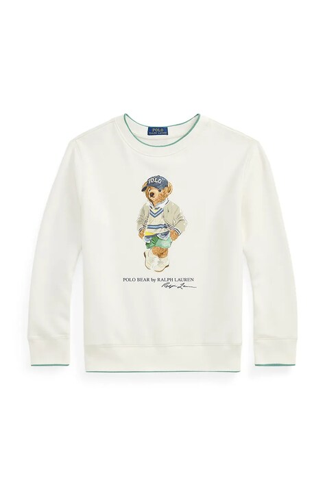 Polo Ralph Lauren bluza kolor biały gładka 323971483001