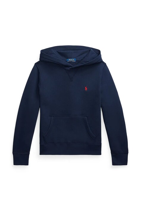 Mikina Polo Ralph Lauren tmavomodrá farba, s kapucňou, jednofarebná, 323749954060