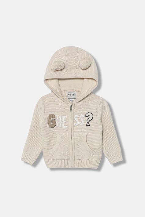 Guess kardigan bawełniany niemowlęcy kolor beżowy lekki I5YR00 Z2NN0