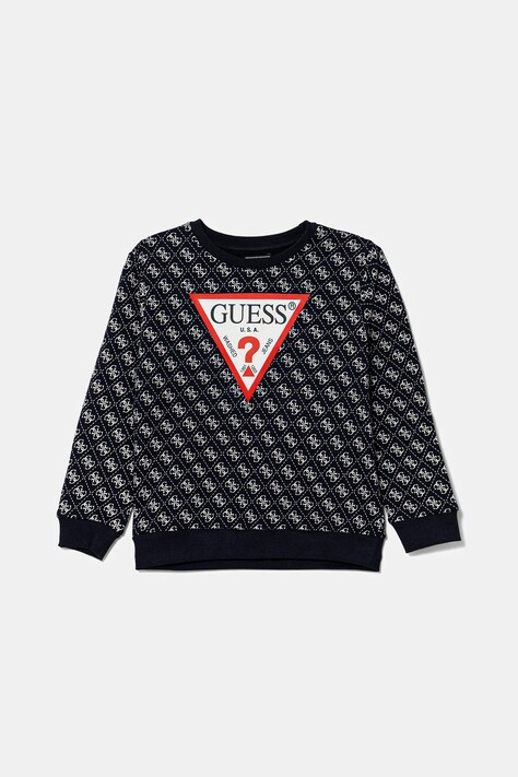 Guess bluza bawełniana dziecięca kolor niebieski wzorzysta N5YQ00 KA6R4